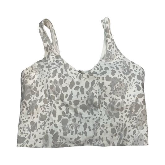 Athletic Tank Top By Lululemon In Grey & White, Size:10