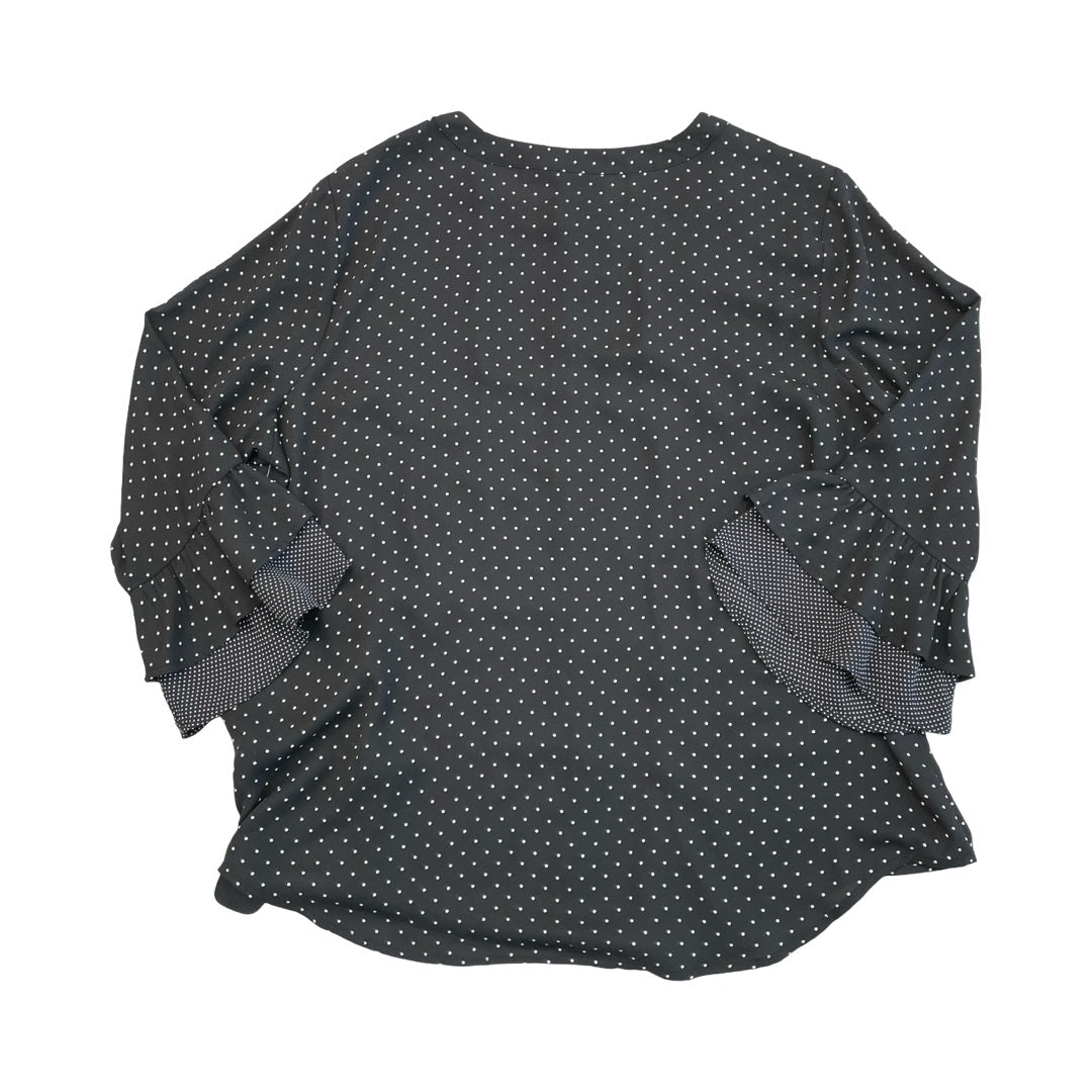 Top Ls By Liz Claiborne In Polkadot Pattern, Size:Xl