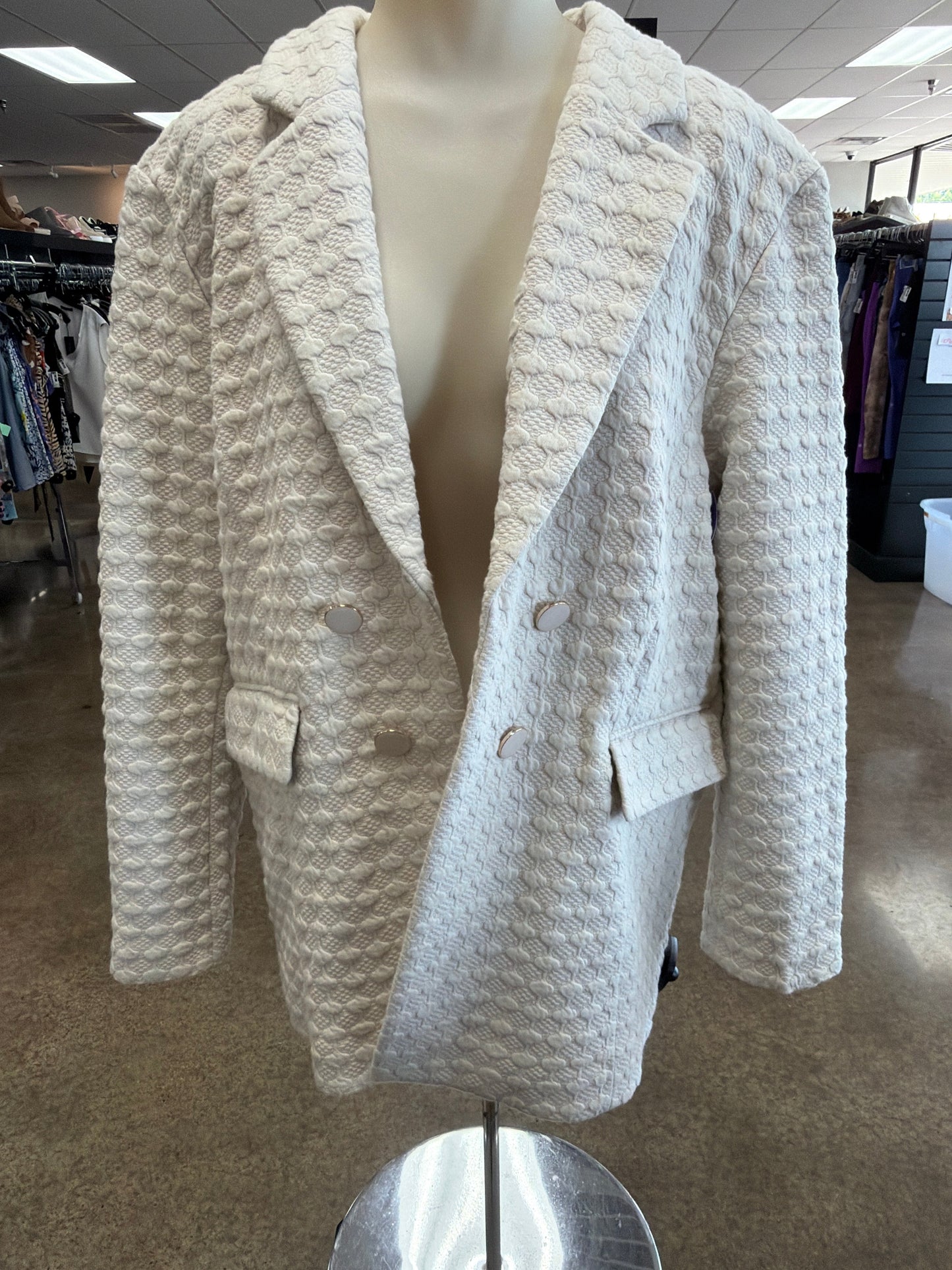 Blazer By Chicos In Cream, Size:Xl
