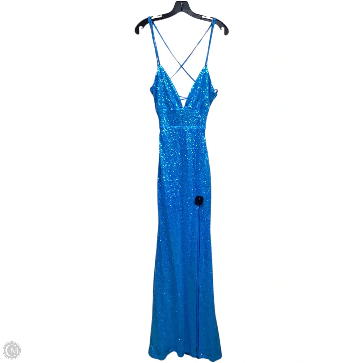 Dress Party Long By Fashion Nova In Blue, Size: S