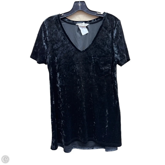Top Short Sleeve By Velvet In Black, Size: S