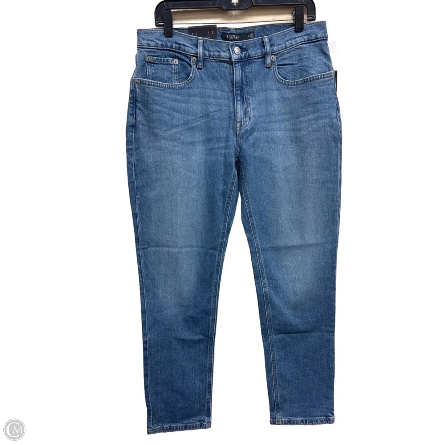 Jeans Straight By Lauren By Ralph Lauren In Blue Denim, Size: 8