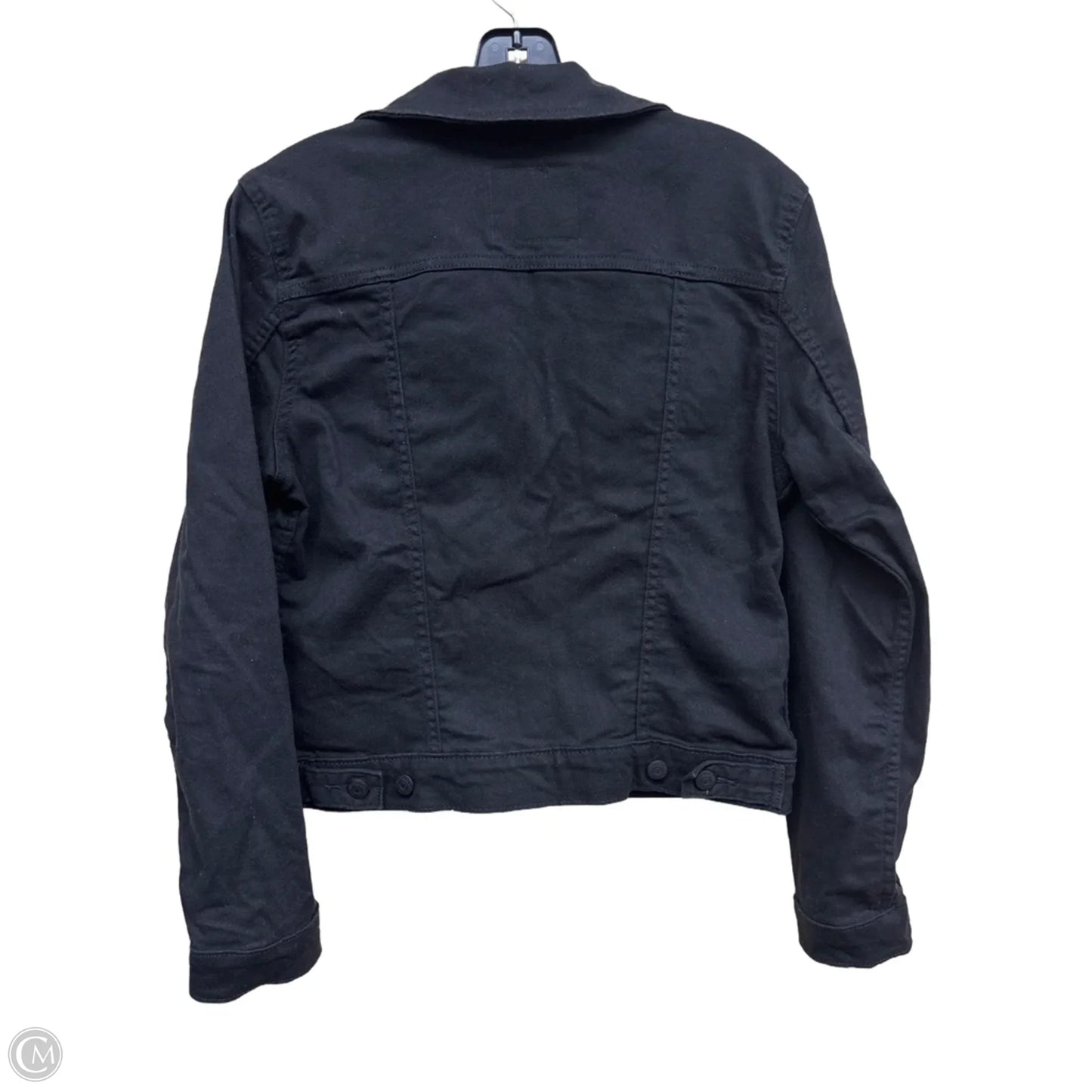 Jacket Denim By Levis In Black Denim, Size: M