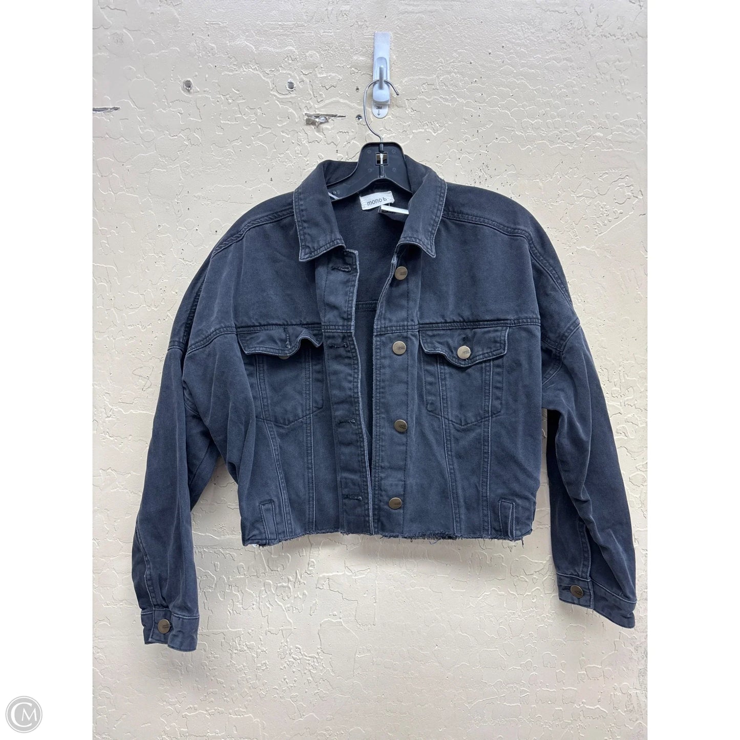 Jacket Denim By Mono B In Black Denim, Size: S