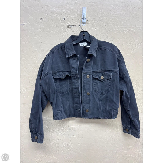 Jacket Denim By Mono B In Black Denim, Size: S