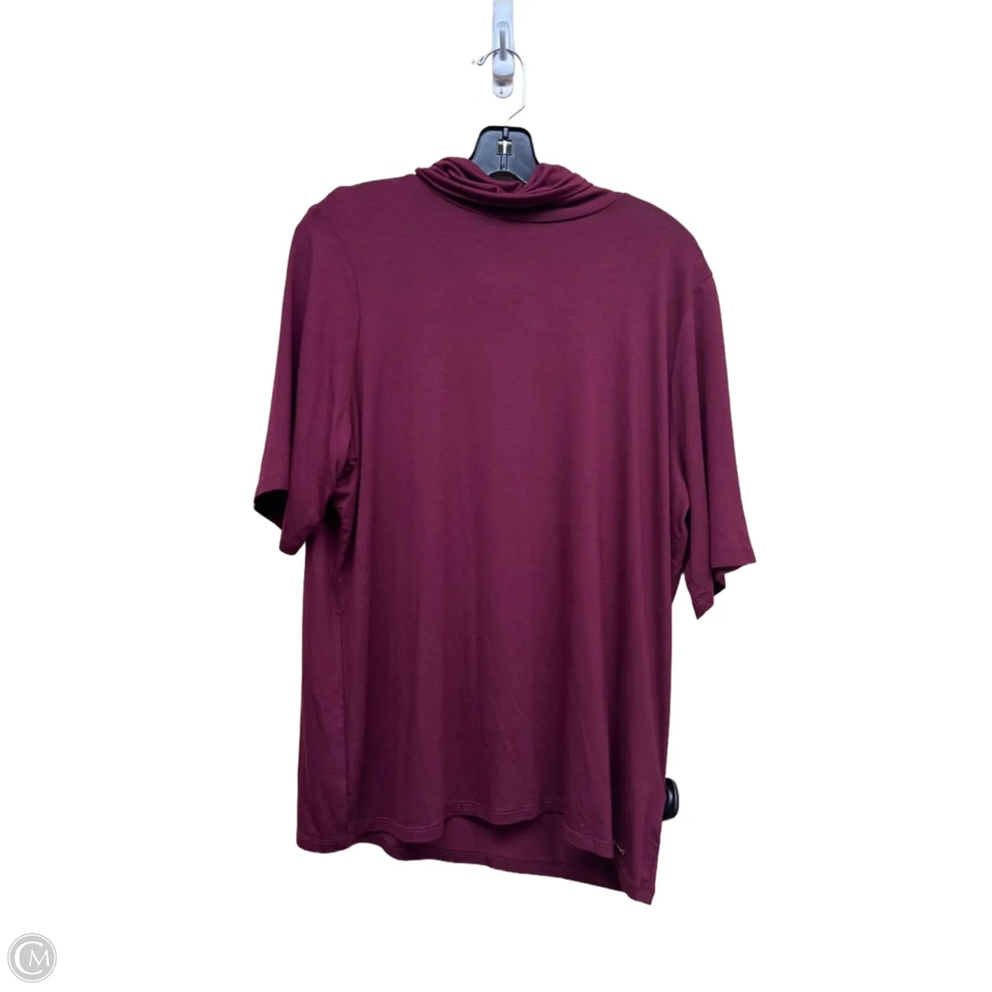 Top Short Sleeve By Michael By Michael Kors In Maroon, Size: 1x