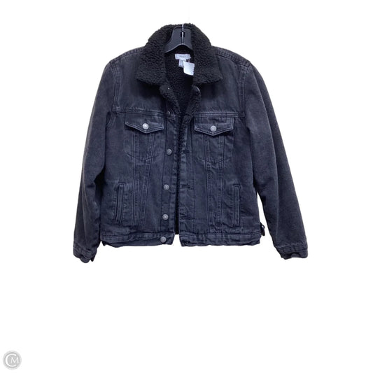 Jacket Denim By Forever 21 In Black Denim, Size: S