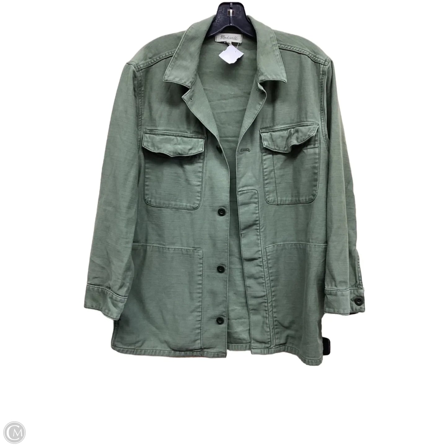 Jacket Denim By Madewell In Green Denim, Size: Xs