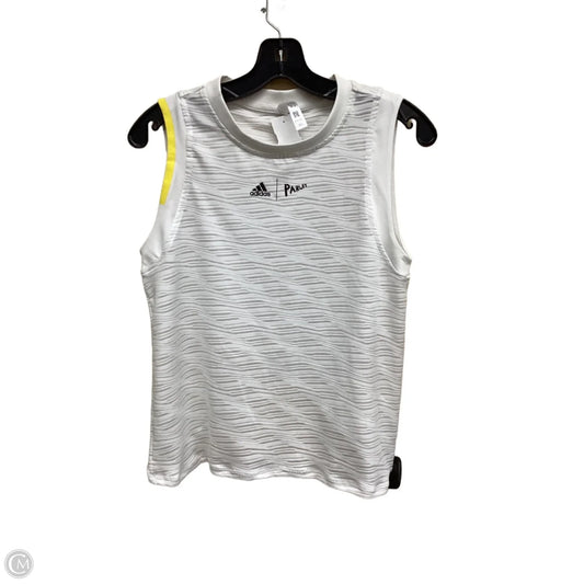 Athletic Tank Top By Adidas In White, Size: S