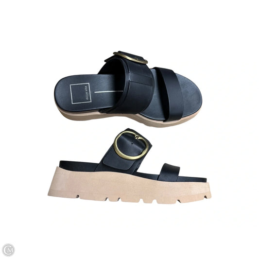 Sandals Heels Platform By Dolce Vita In Black & Tan, Size: 7
