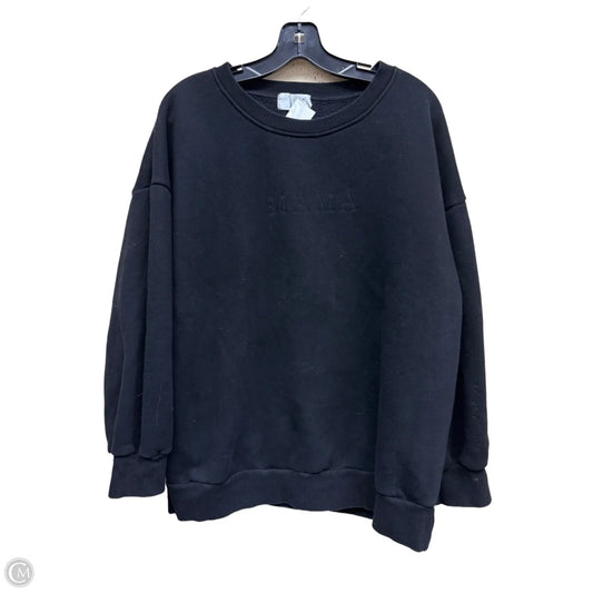 Sweatshirt Crewneck By Clothes Mentor In Black, Size: 2x