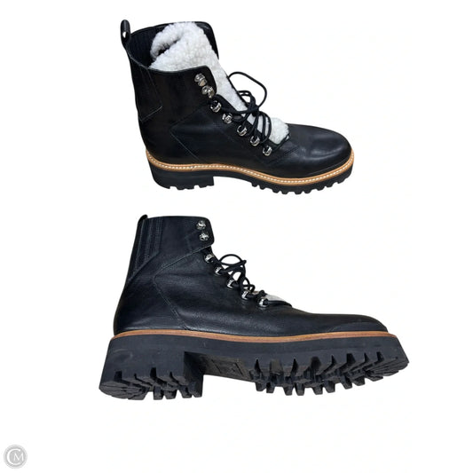 Boots Ankle Flats By Marc Fisher In Black & Tan, Size: 8.5