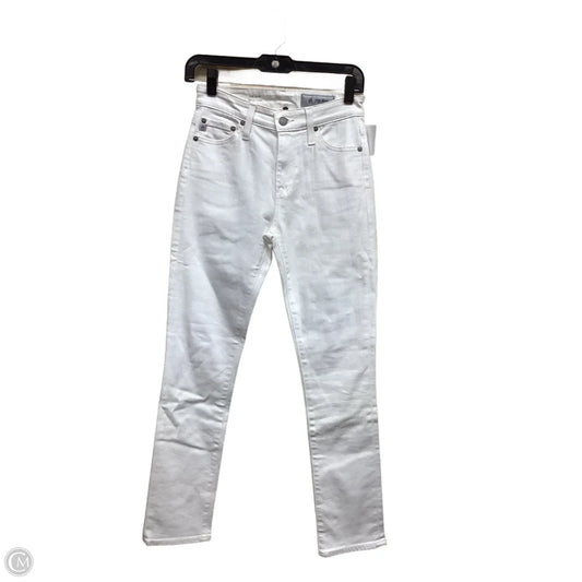 Jeans Straight By Adriano Goldschmied In White Denim, Size: 0