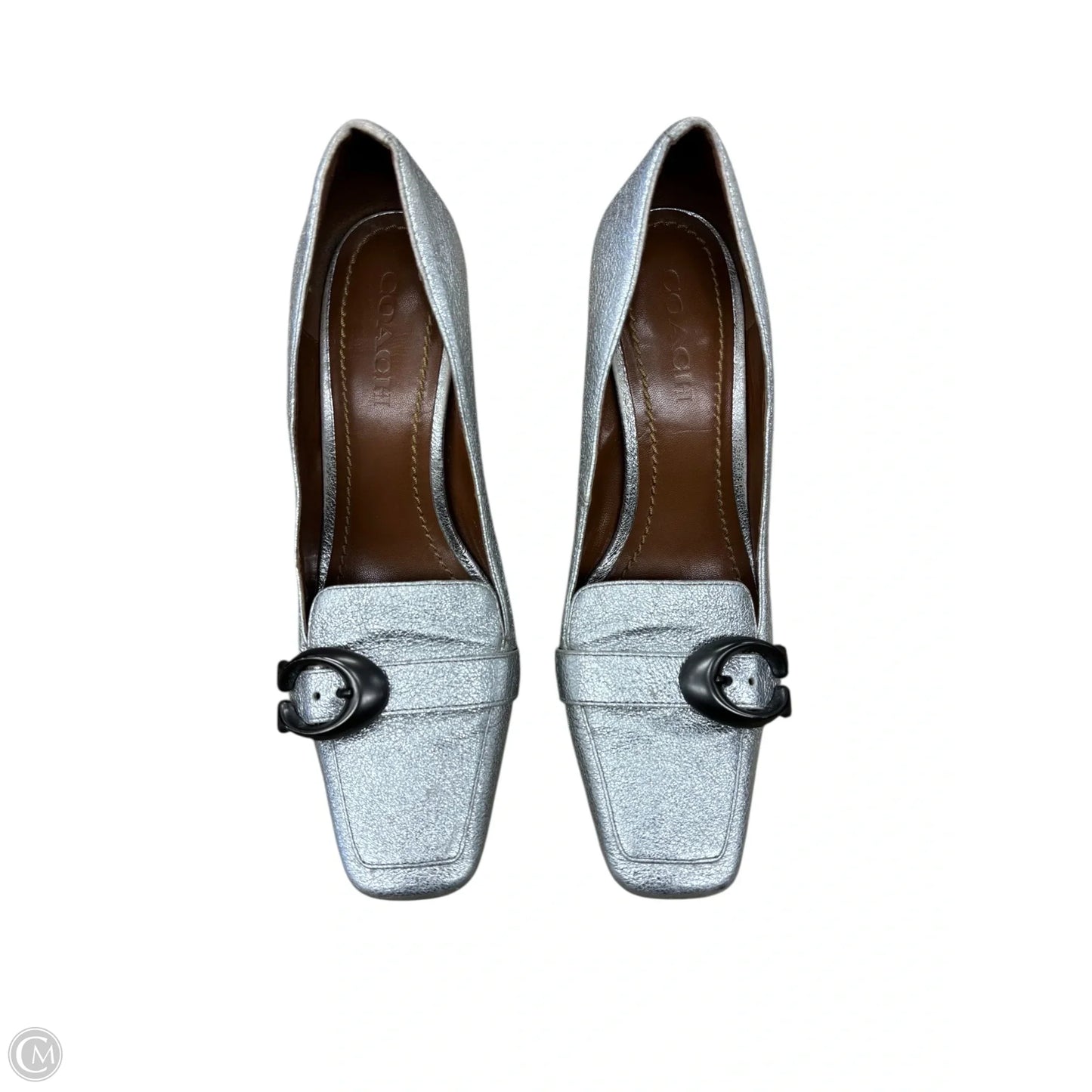 Shoes Designer By Coach In Silver, Size: 7.5