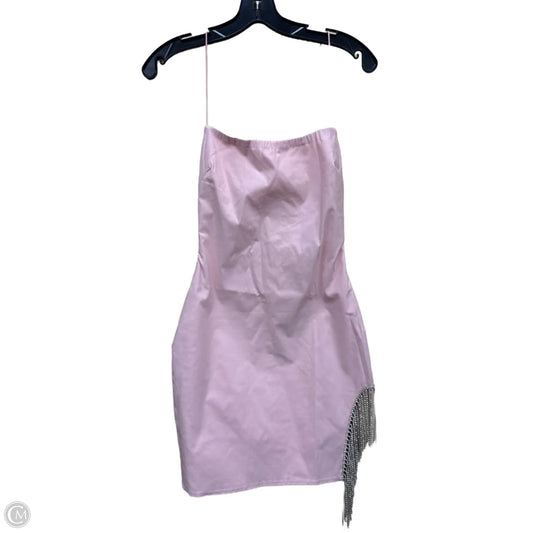 Dress Casual Short By Fashion Nova In Pink & Silver, Size: S