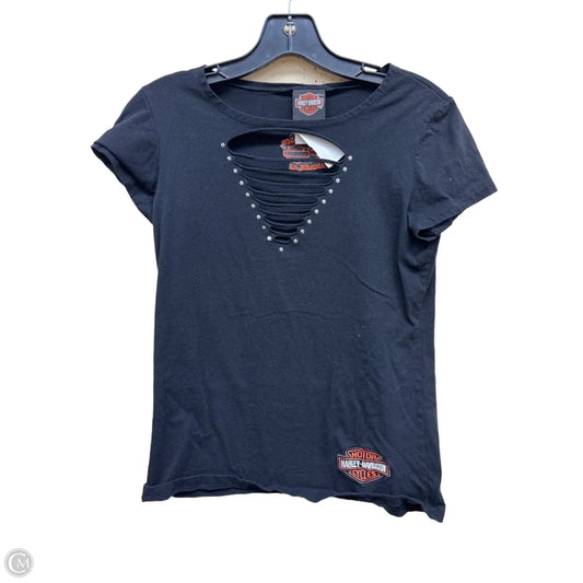 Top Short Sleeve By Harley Davidson In Black, Size: M