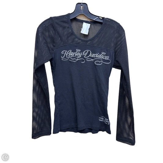 Top Long Sleeve By Harley Davidson In Black, Size: M