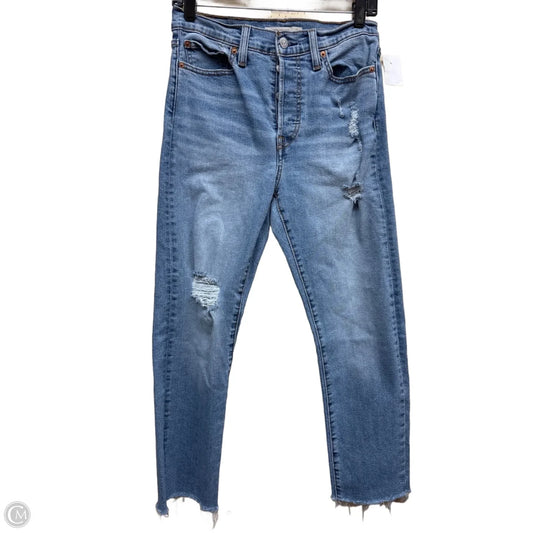 Jeans Straight By Levis In Blue Denim, Size: 6