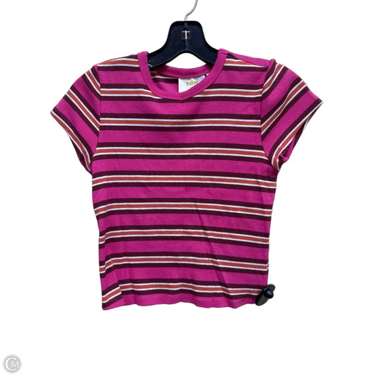 Top Short Sleeve By Maeve In Striped Pattern, Size: M