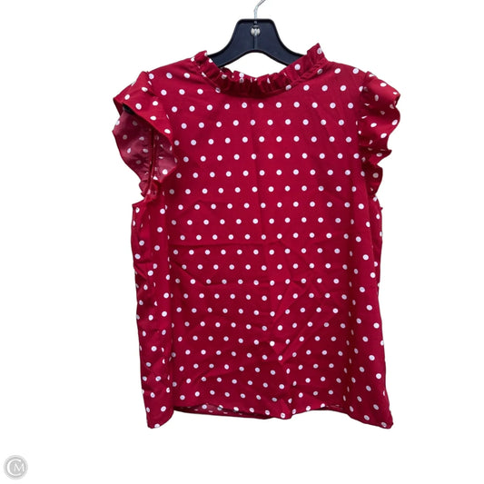 Top Sleeveless By Shein In Polkadot Pattern, Size: M
