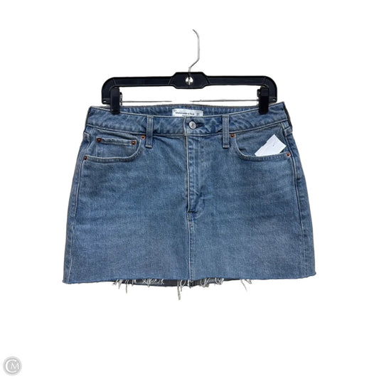 Skirt Mini & Short By Abercrombie And Fitch In Blue Denim, Size: 4