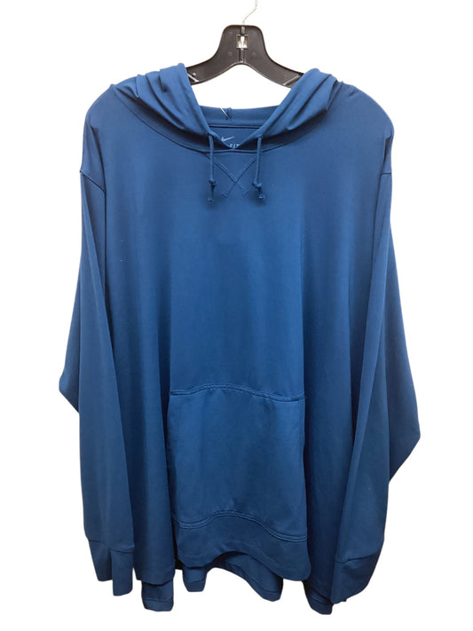 Athletic Top Long Sleeve Hoodie By Nike In Blue, Size: Xxxl