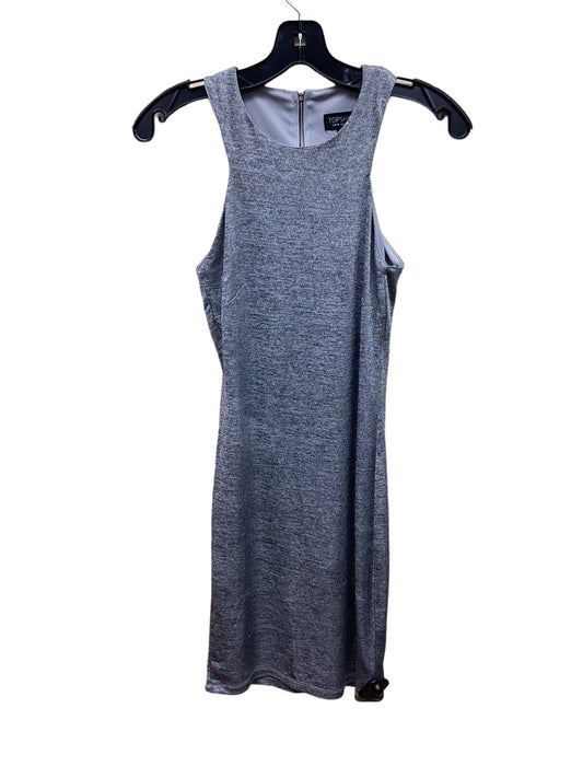 Silver Dress Casual Midi Top Shop, Size 4