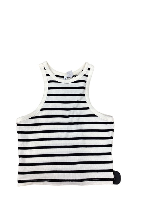 Striped Pattern Top Sleeveless Divided, Size S