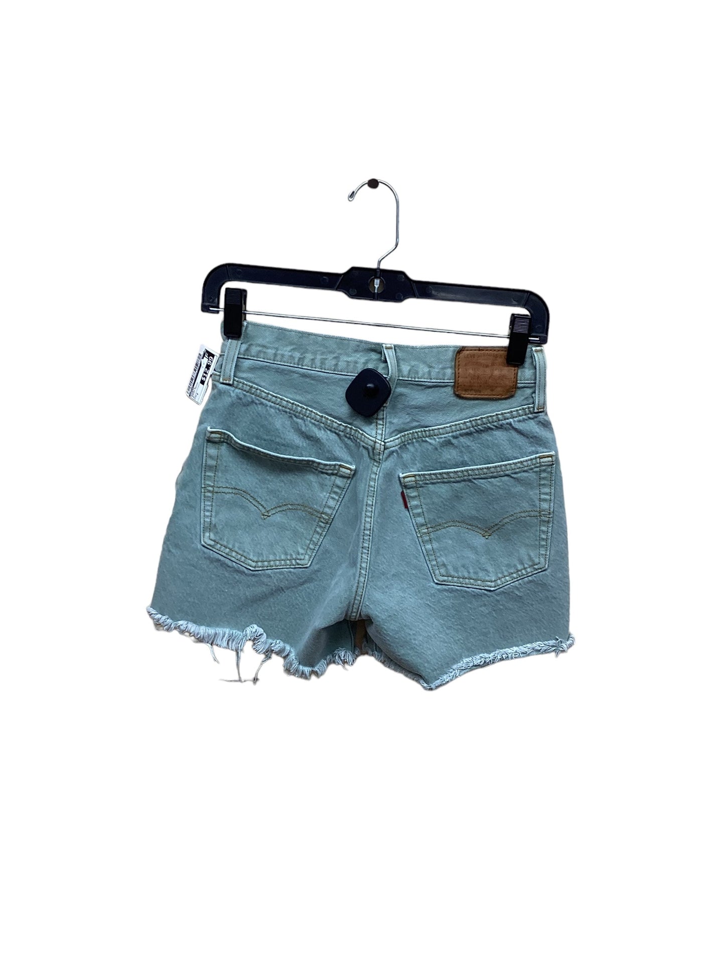 Green Denim Shorts Levis, Size 2