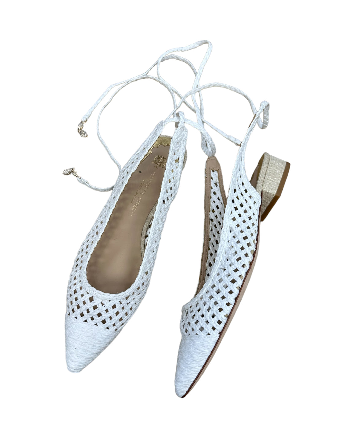 White Shoes Flats Antonio Melani, Size 7.5