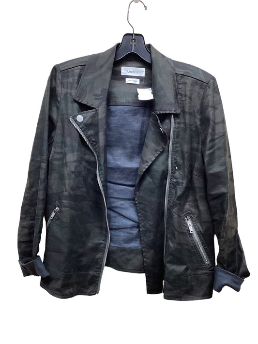 Jacket Moto By Level 99 In Camouflage Print, Size: S