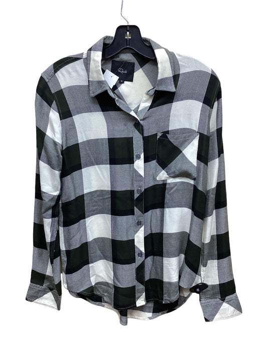 Top Long Sleeve By Rails In Plaid Pattern, Size: Xs