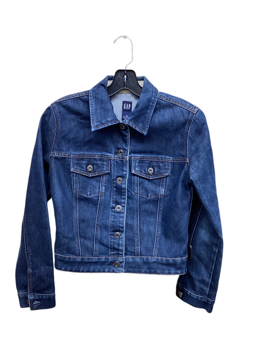 Jacket Denim By Gap In Blue Denim, Size: Xs