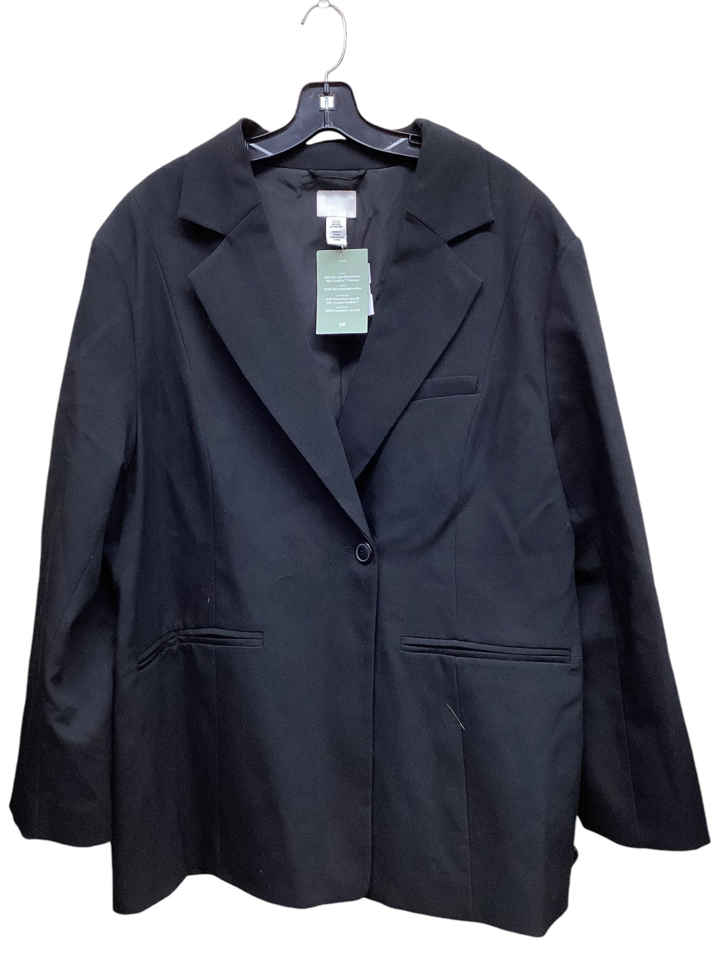 Blazer By H&m In Black, Size: 2x