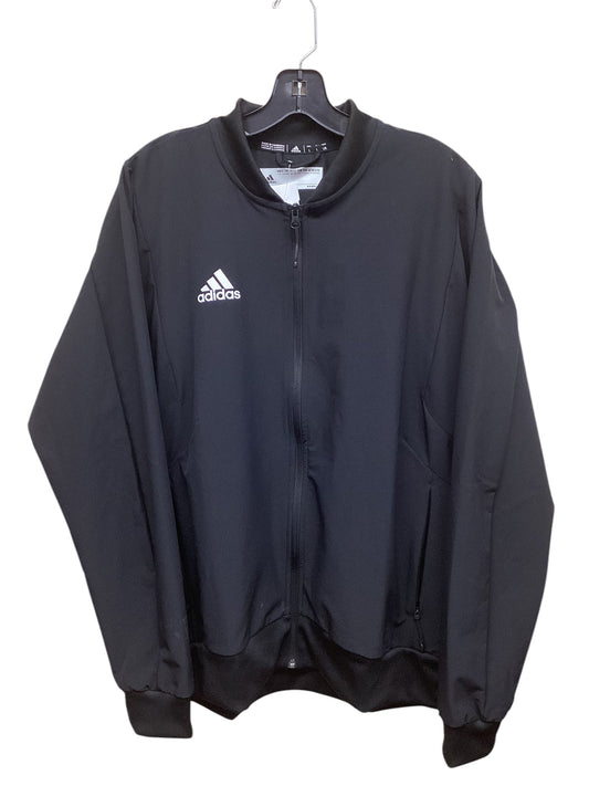 Athletic Jacket By Adidas In Black, Size: L