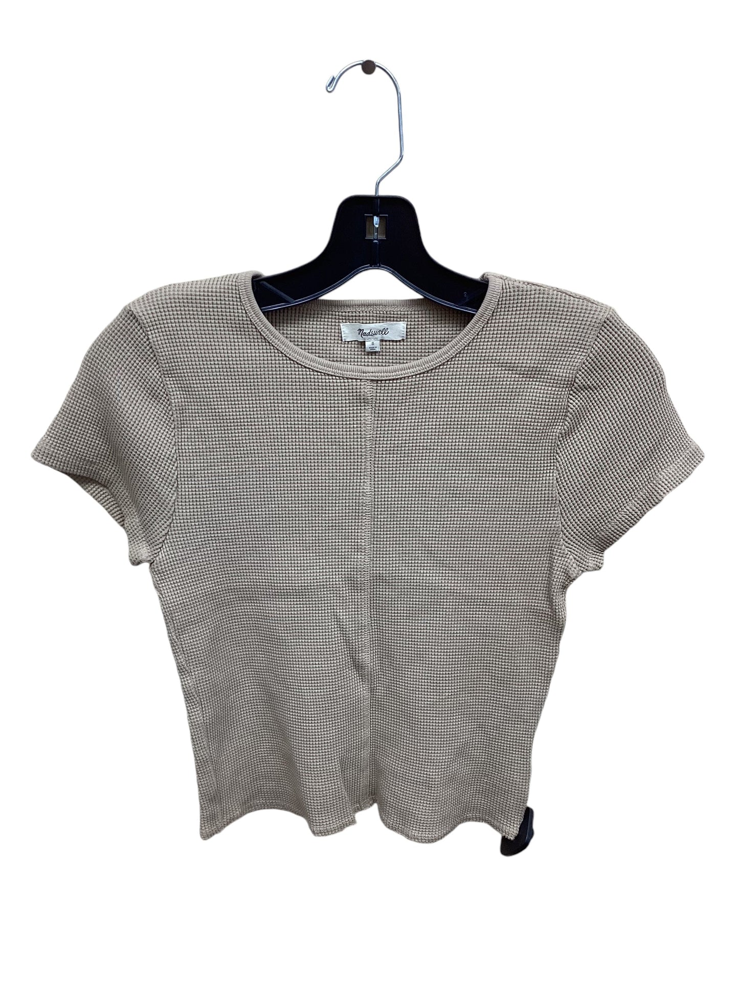 Top Short Sleeve By Madewell In Tan, Size: S