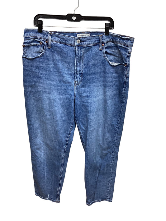 Jeans Straight By Abercrombie And Fitch In Blue Denim, Size: 18