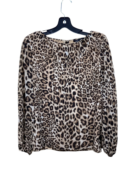 Top Long Sleeve By White House Black Market In Animal Print, Size: S