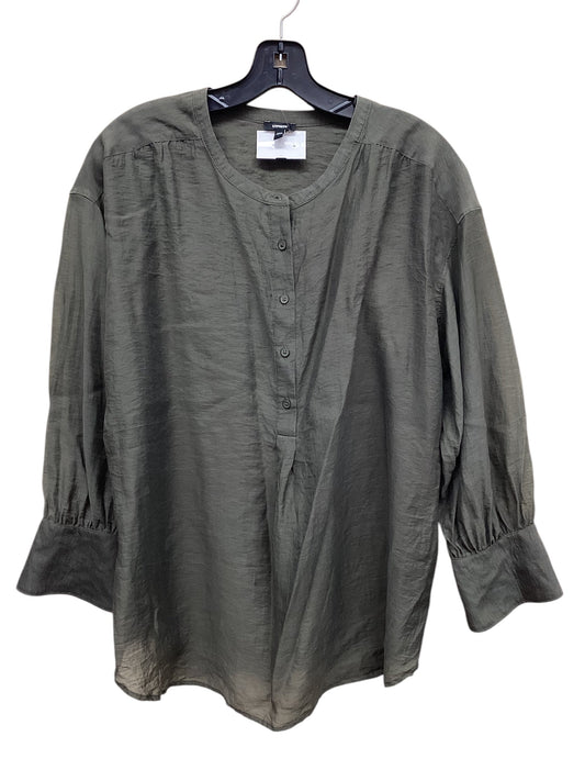 Top Long Sleeve By Express In Green, Size: L