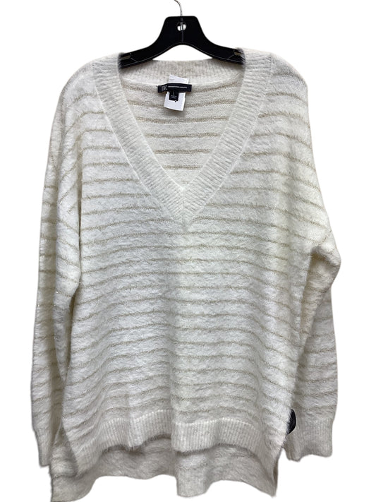 Sweater By Inc In Gold & White, Size: L