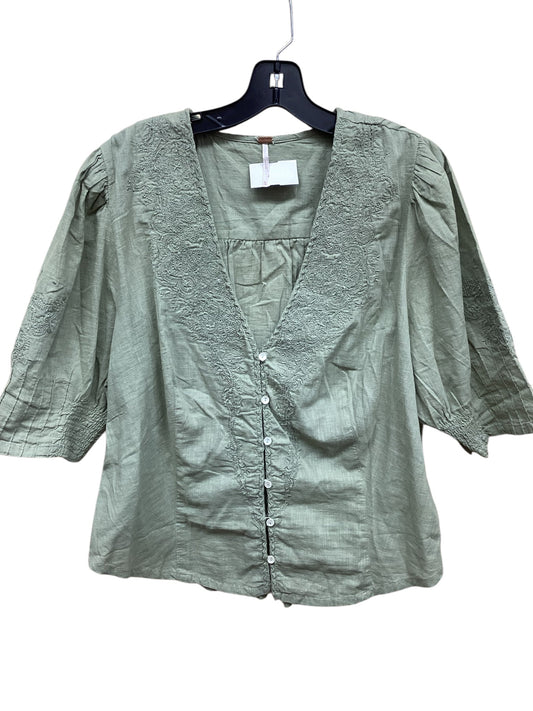 Top Short Sleeve By Free People In Green, Size: Xl