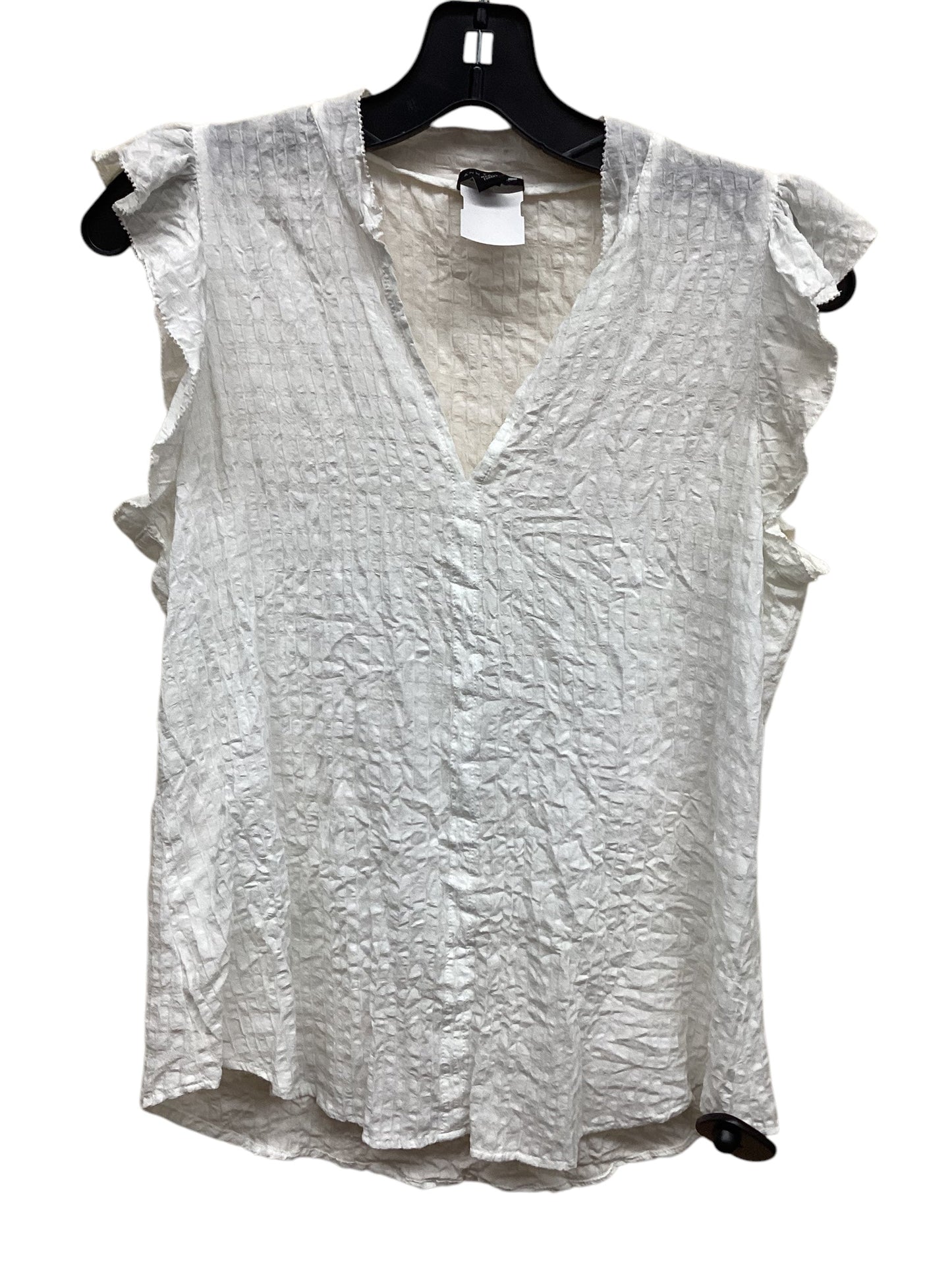 Top Sleeveless By Ann Taylor In White, Size: S