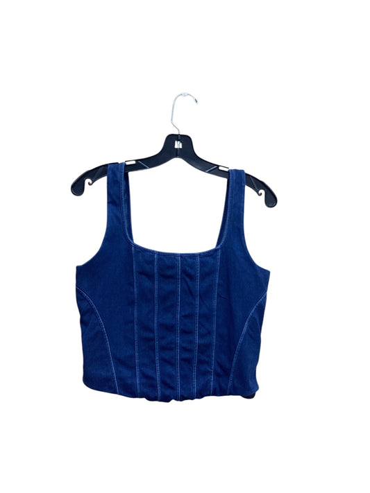 Top Sleeveless By Express In Blue Denim, Size: L