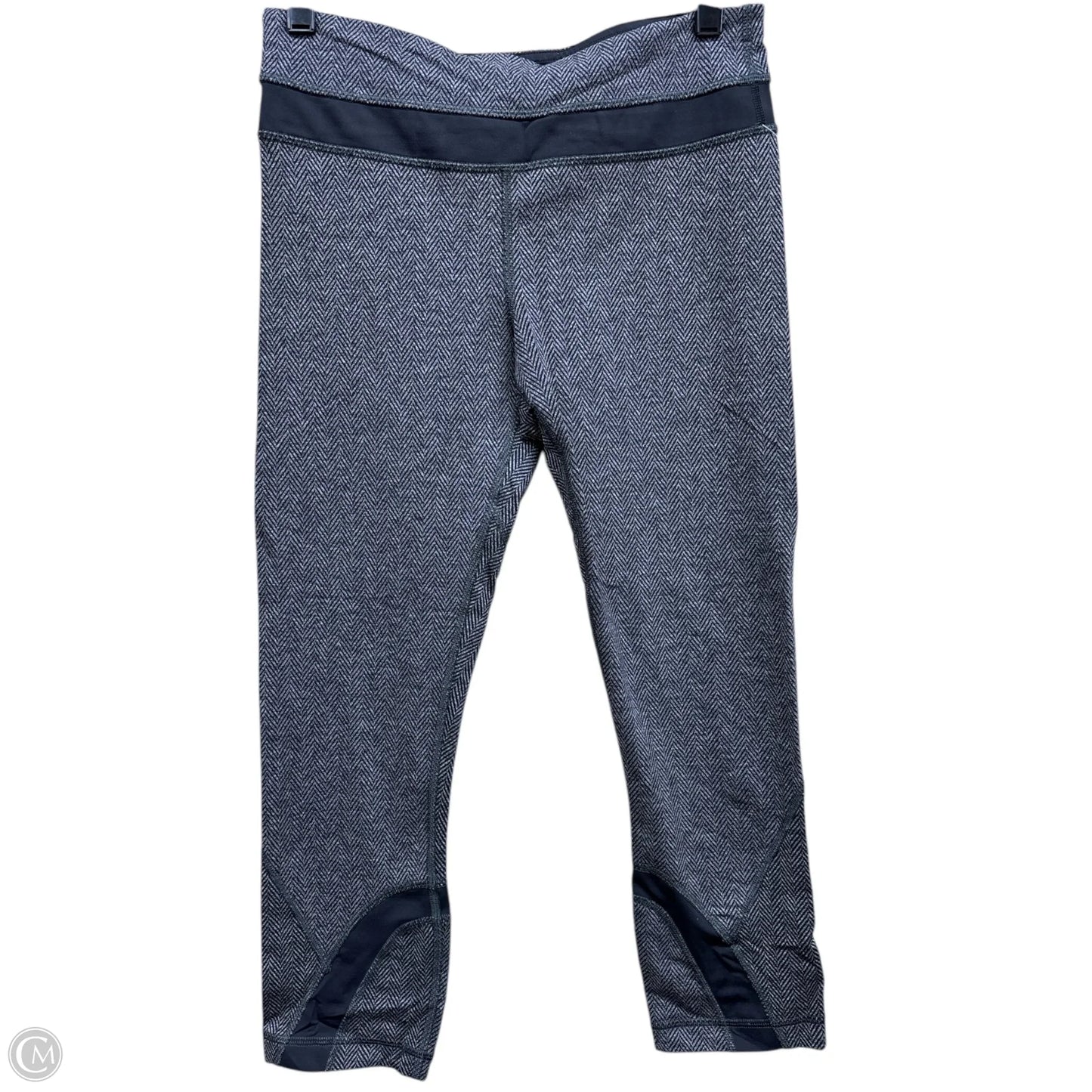 Athletic Capris By Lululemon In Black & Grey, Size: 6