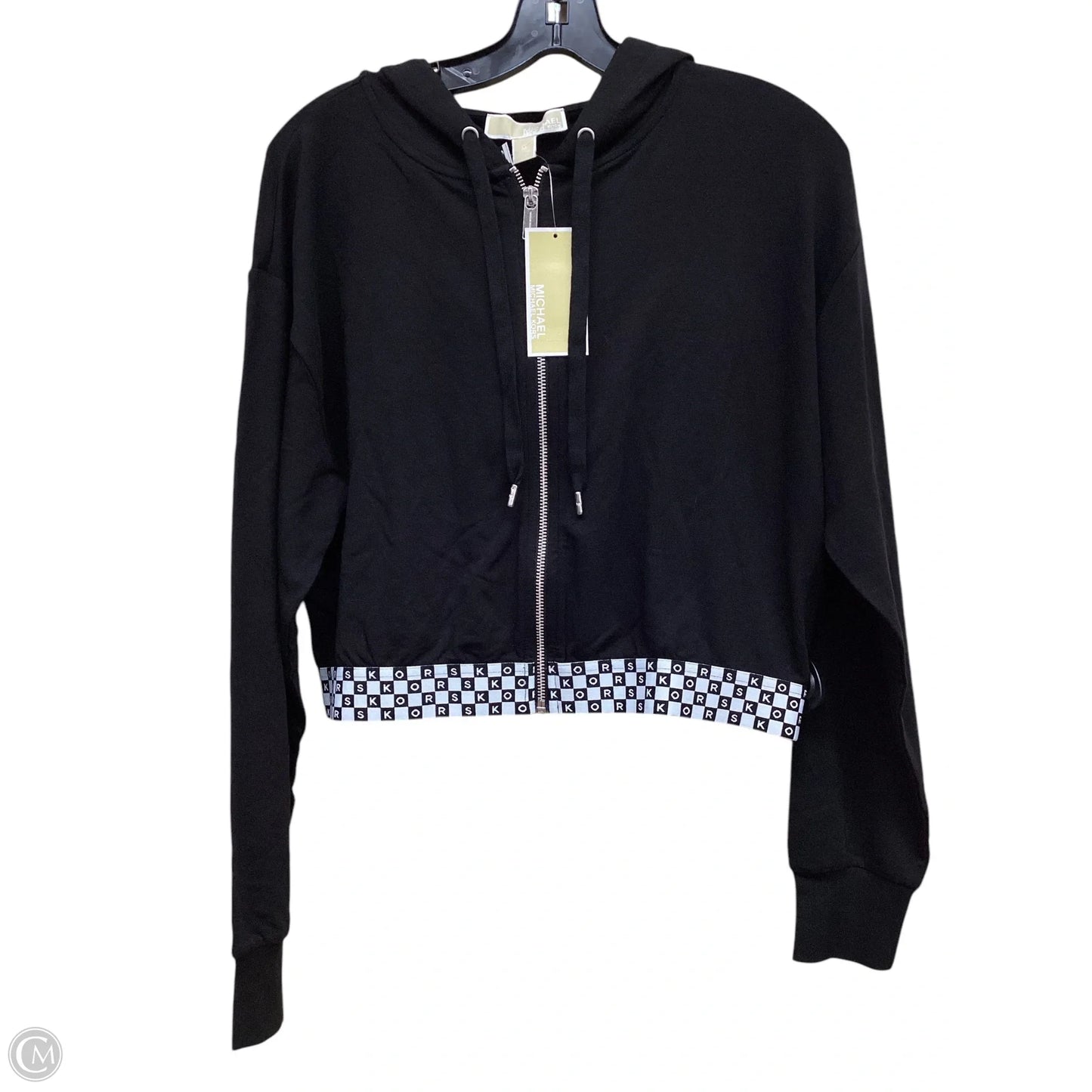 Top Long Sleeve By Michael By Michael Kors In Black & White, Size: M