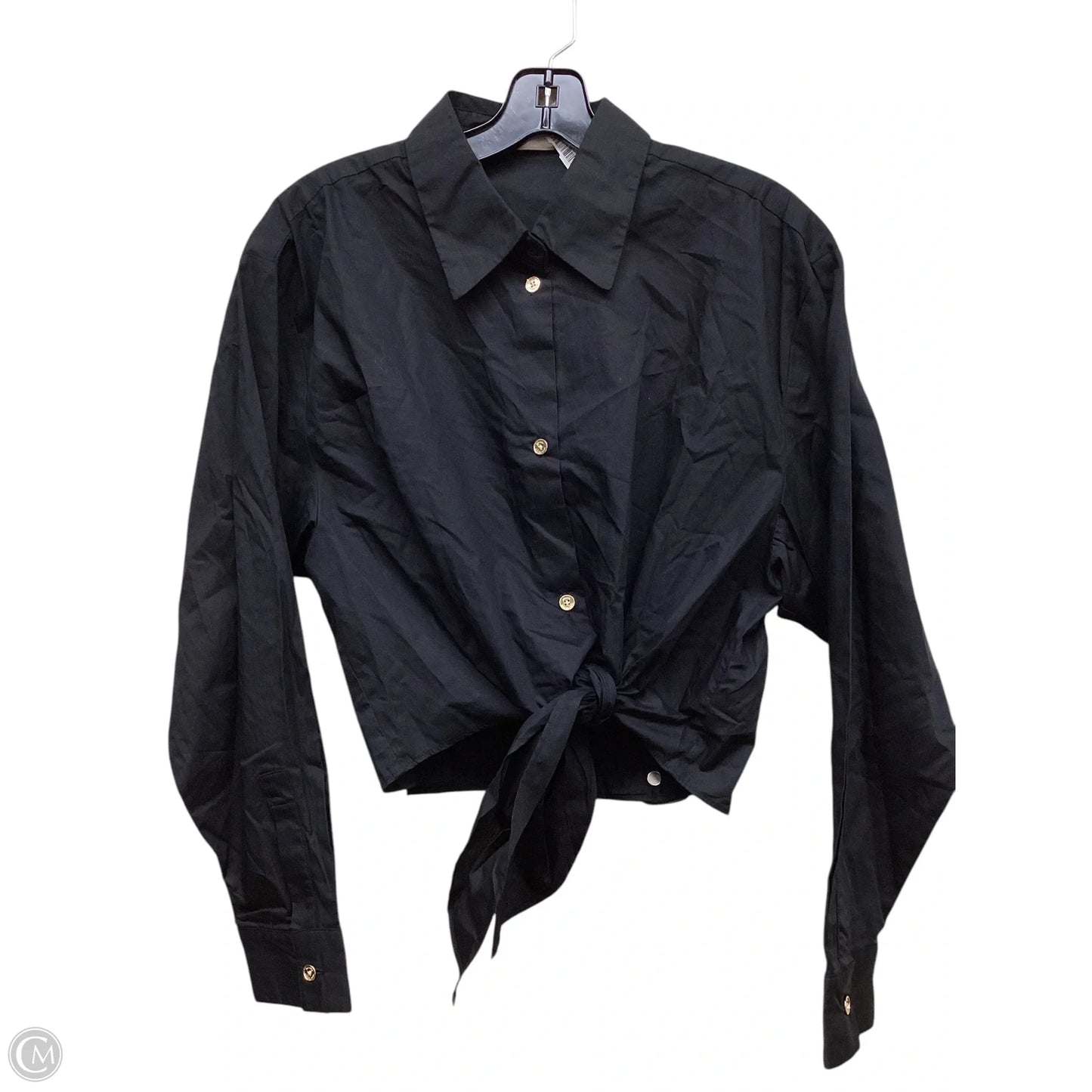 Top Long Sleeve By Michael By Michael Kors In Black, Size: L