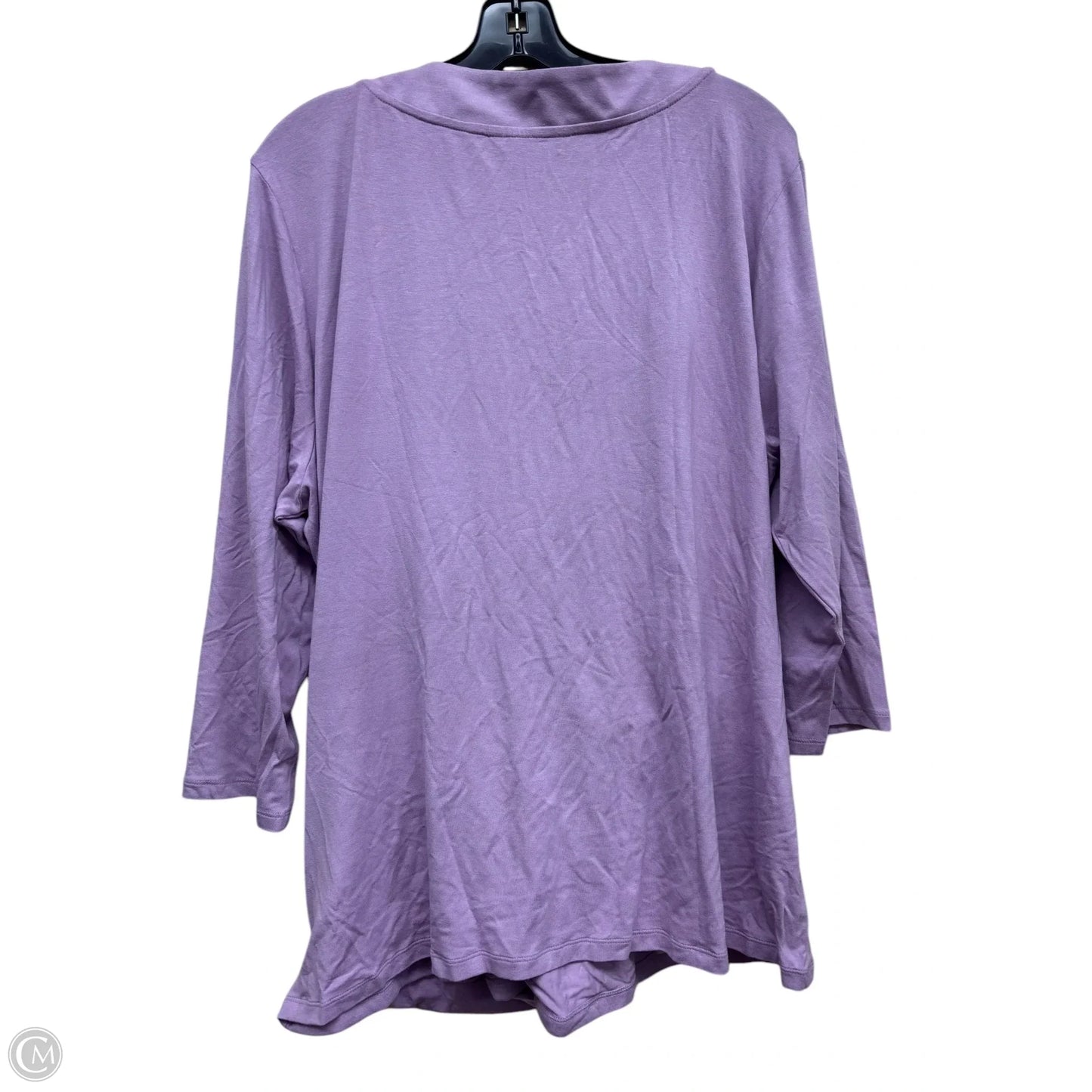 Top Long Sleeve By Lauren By Ralph Lauren In Purple, Size: 3x