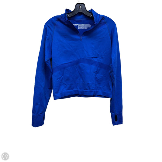 Athletic Top Long Sleeve Collar By Pink In Blue, Size: Xl