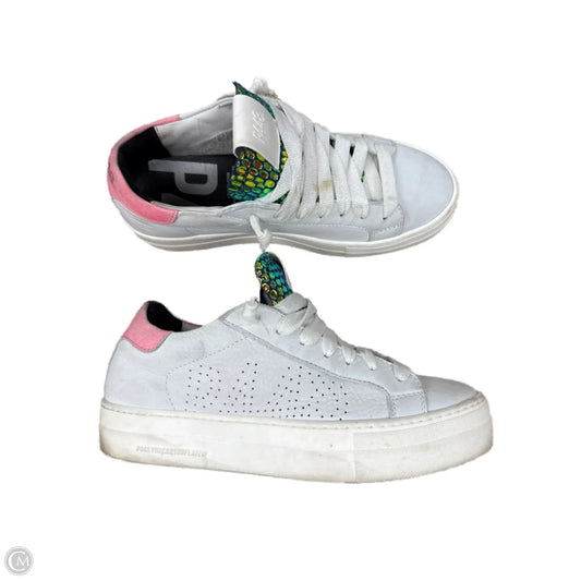Shoes Sneakers By P448 In Pink & White, Size: 8