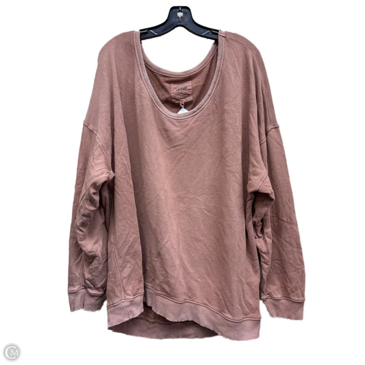 Top Long Sleeve By Aerie In Brown, Size: Xl